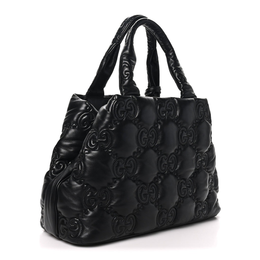 Calfskin GG Matelasse Large Tote Black wholesalehk.shop