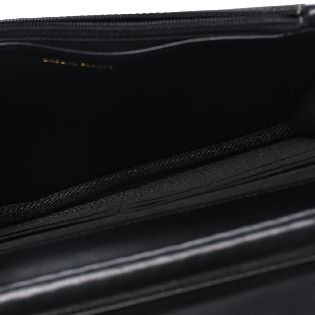 Caviar Quilted Boy Wallet On Chain WOC Black wholesalehk.shop