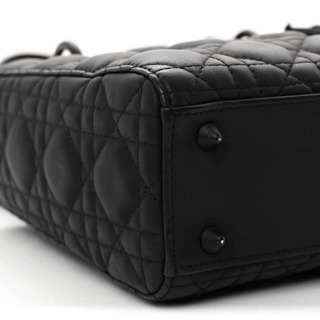 Ultra Matte Calfskin Cannage Small My ABCDior Lady Dior Black wholesalehk.shop
