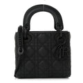 Ultra Matte Calfskin Cannage Mini Lady Dior Black wholesalehk.shop