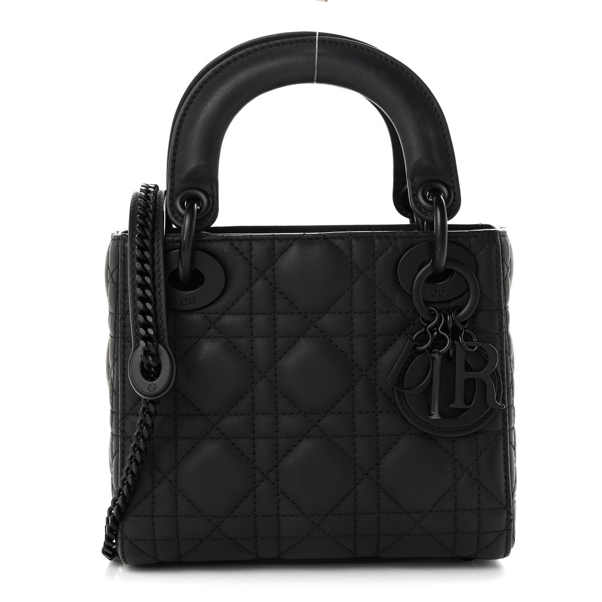 Ultra Matte Calfskin Cannage Mini Lady Dior Black wholesalehk.shop
