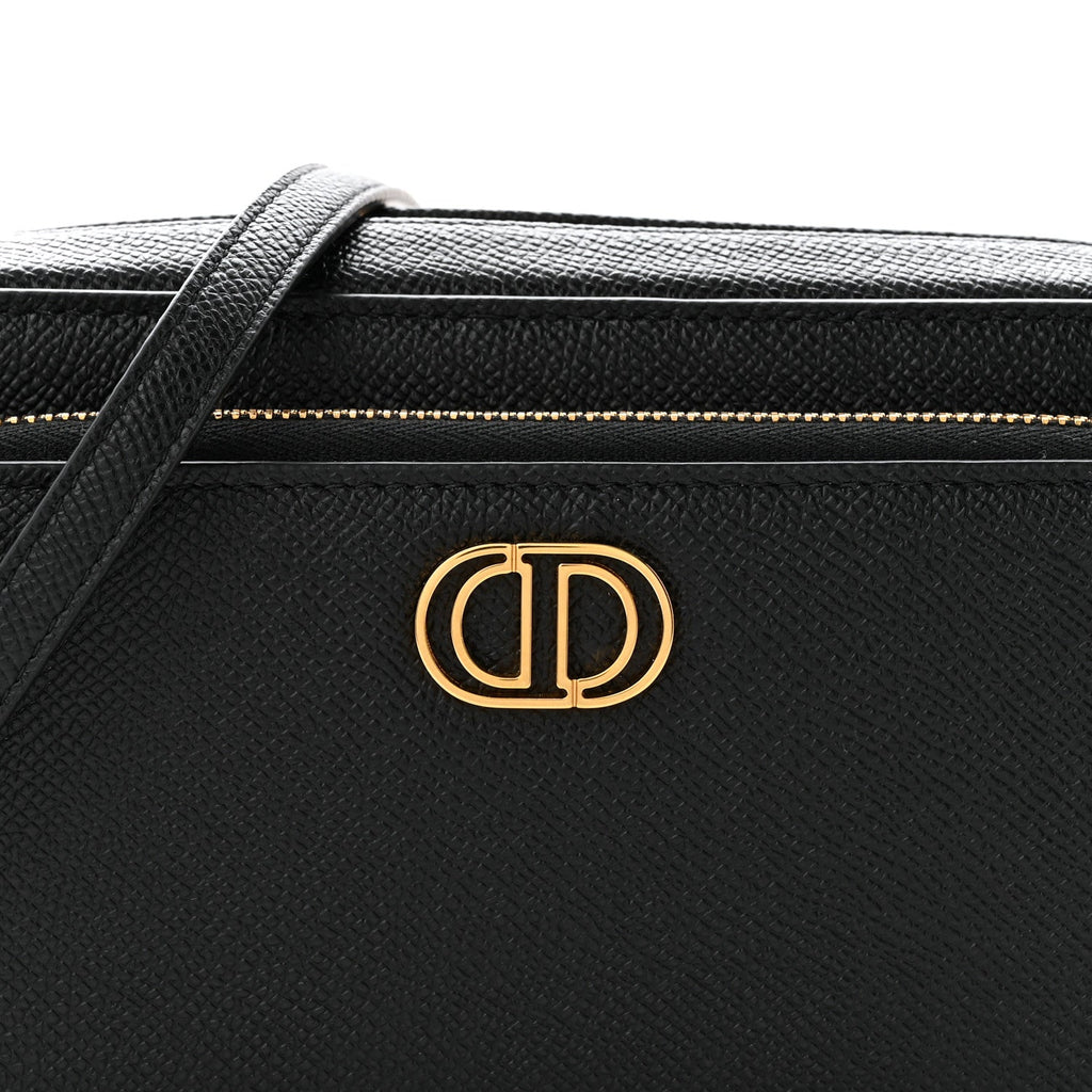 Grained Calfskin Caro Double Pouch Black wholesalehk.shop