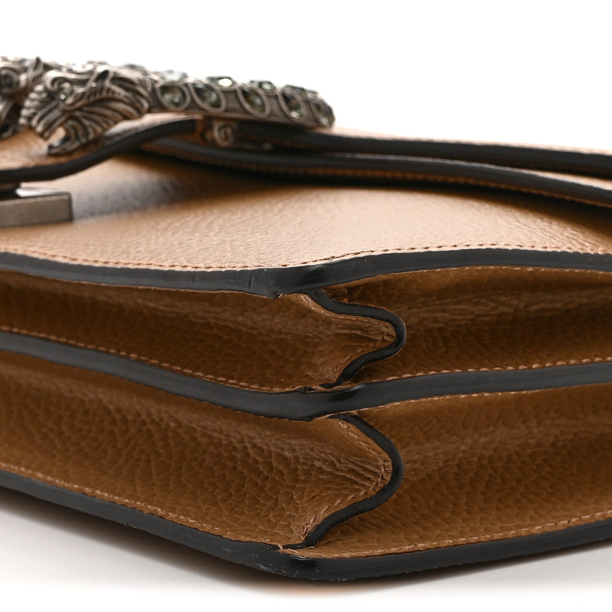 Dollar Calfskin Crystal Small Dionysus Shoulder Bag Natural Tan Black Diamond wholesalehk.shop