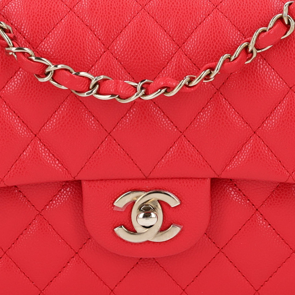 Caviar Quilted Small Double Flap Red wholesalehk.shop