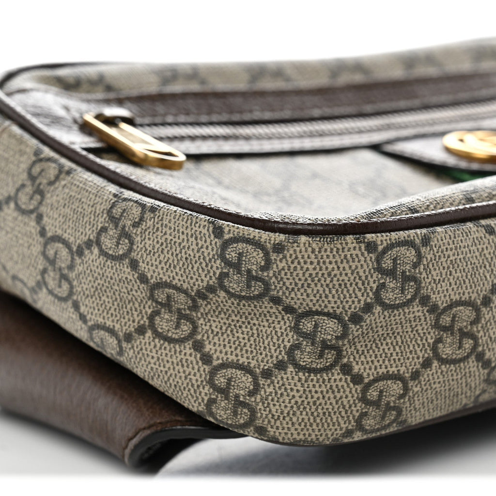 Soft GG Supreme Monogram Medium Ophidia Belt Bag Dark Brown wholesalehk.shop