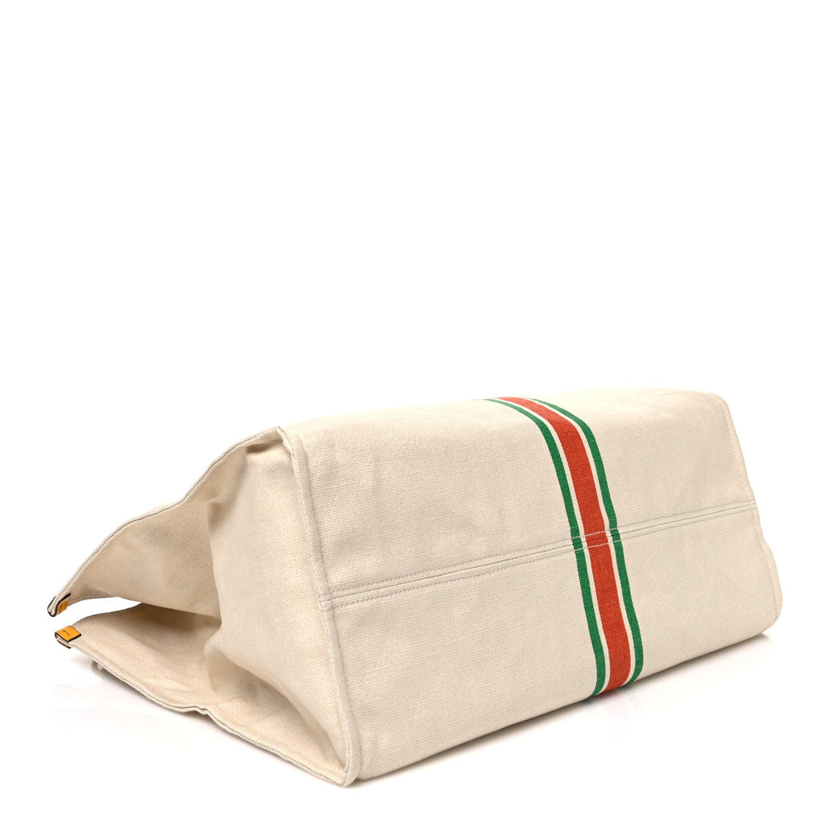 Linen Heavy Canvas Textured Dollar Calfskin Web Large Retro Interlocking G Foldable Tote Light Beige wholesalehk.shop