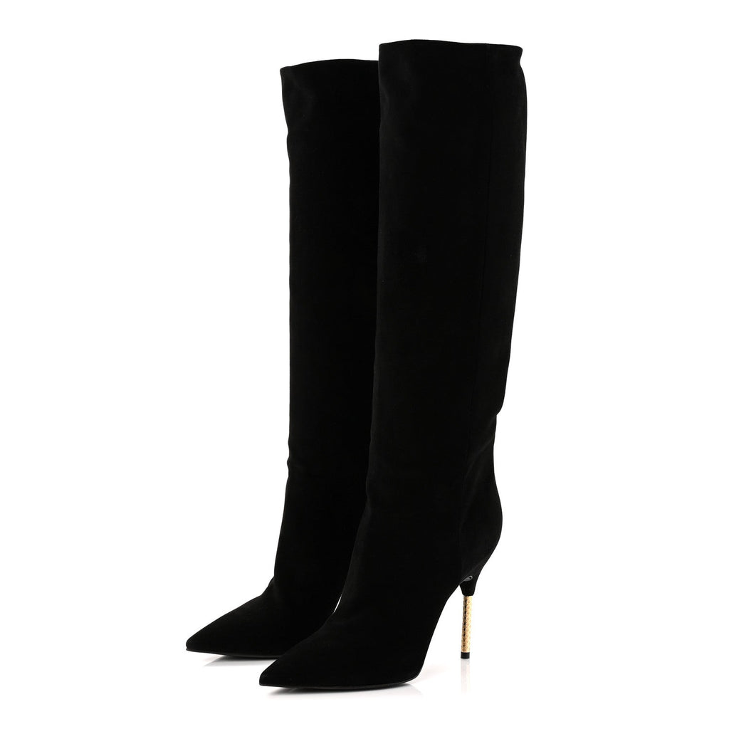 Suede High Boots 41 Black £¨ Direct shipment via from wholesalehk.shop