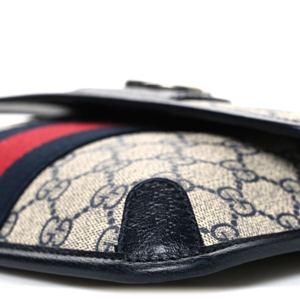 GG Supreme Monogram Web Small Ophidia Belt Bag 90 36 Beige Navy wholesalehk.shop