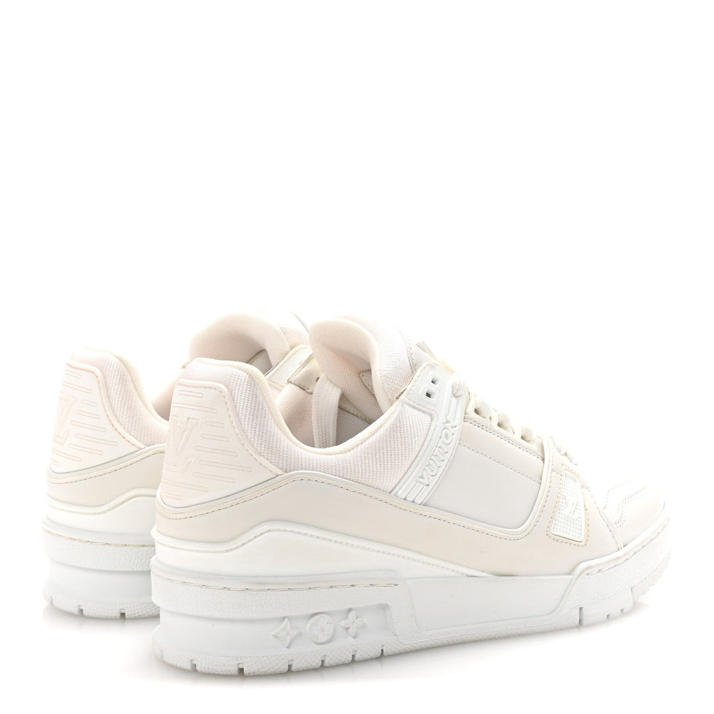 Calfskin Womens LV Trainer Sneakers 37.5 White £¨ Direct shipment via from wholesalehk.shop