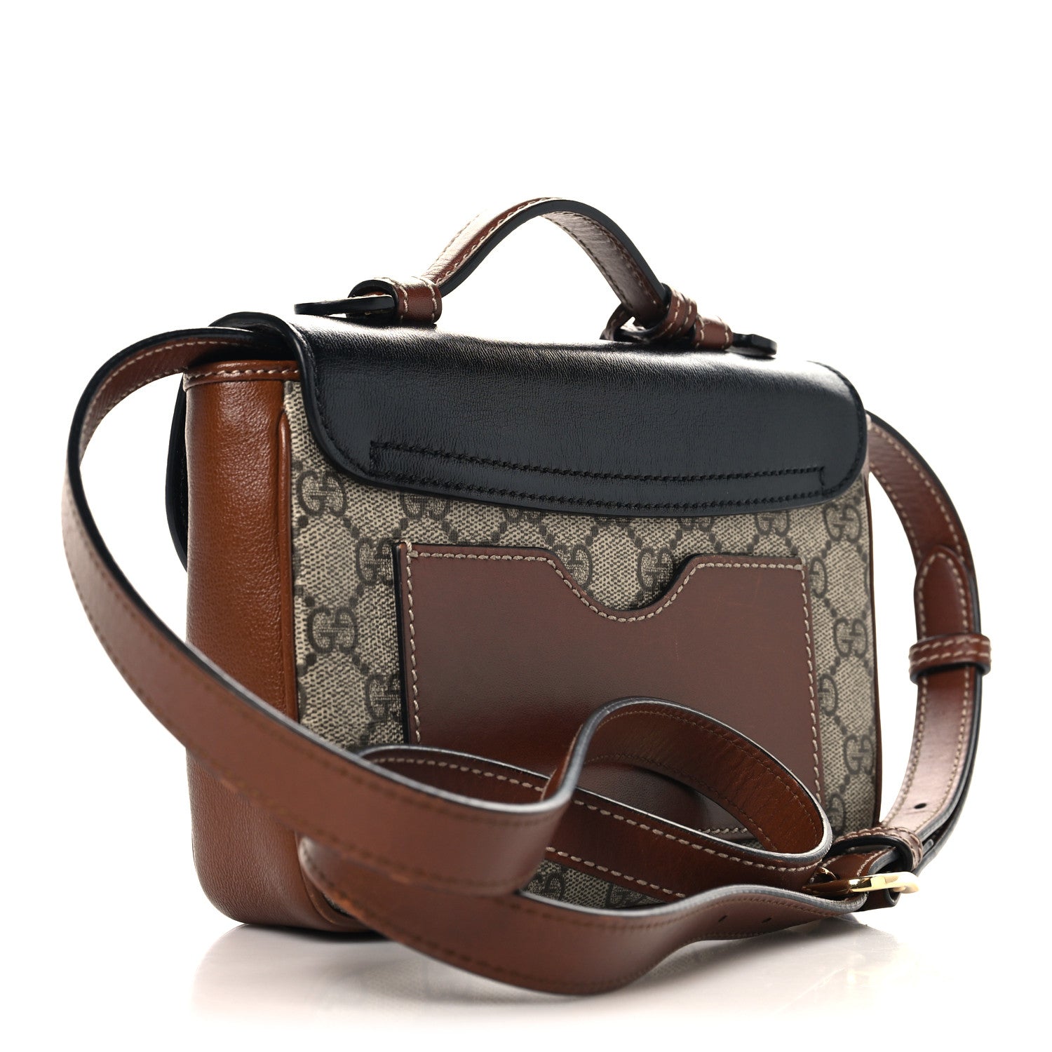 GG Supreme Monogram New Sakai Lux Calfskin Mini Padlock Flap Pocket Shoulder Bag Beige Ebony Black Cuir £¨ Direct shipment via from wholesalehk.shop