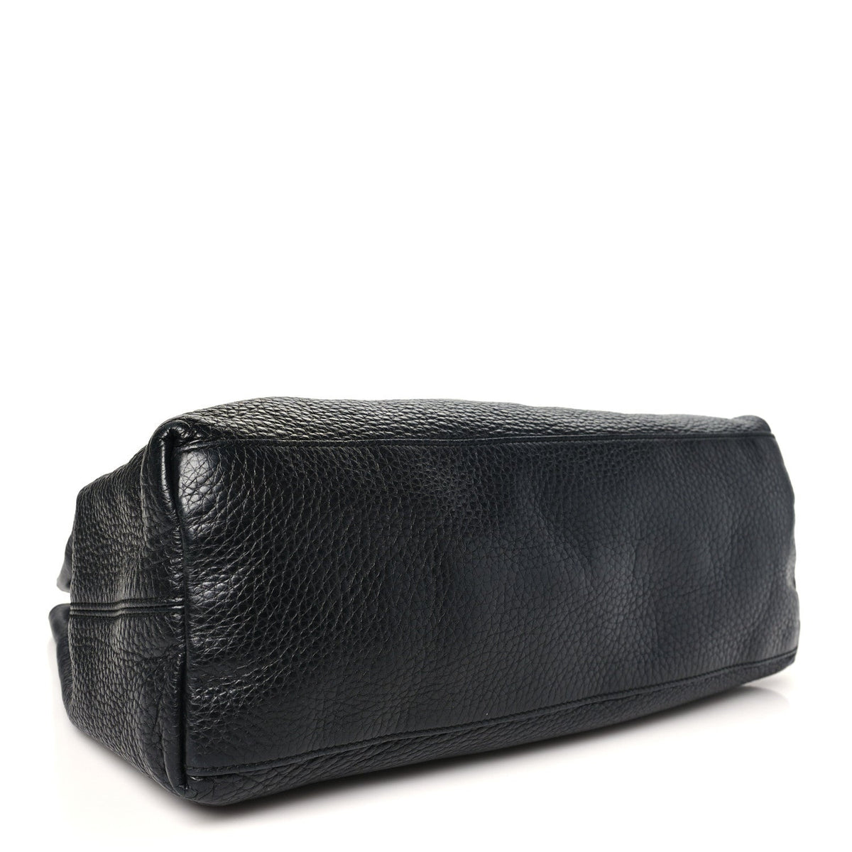 Pebbled Calfskin Medium Soho Chain Shoulder Bag Black wholesalehk.shop