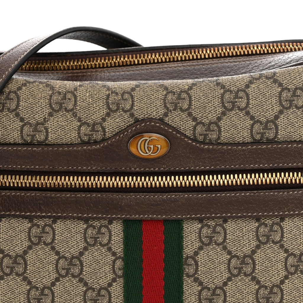 GG Supreme Monogram Web Small Ophidia Shoulder Bag Brown wholesalehk.shop