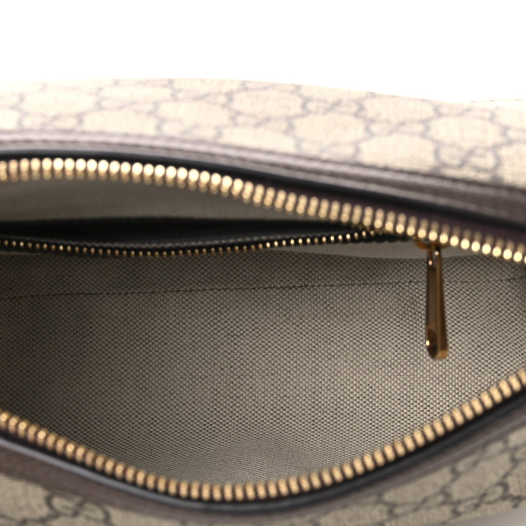 GG Supreme Monogram Textured Calfskin Web Super Mini Ophidia Shoulder Bag Beige Ebony New Acero wholesalehk.shop