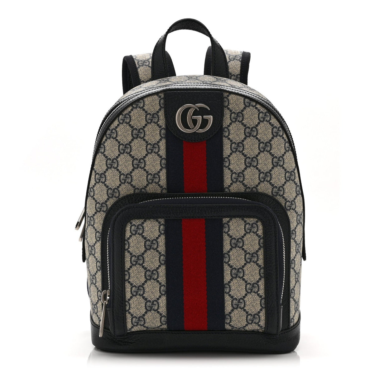 GG Supreme Monogram Textured Dollar Calfskin Web Small Ophidia Day Backpack Beige Blue Black wholesalehk.shop