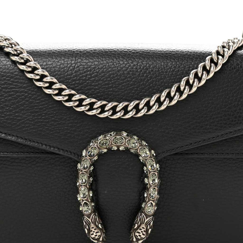 Pebbled Calfskin Small Dionysus Shoulder Bag Black wholesalehk.shop
