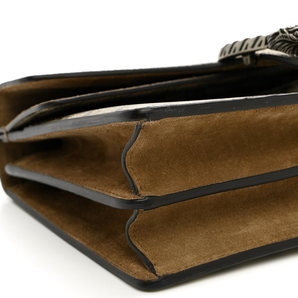 GG Supreme Monogram Suede Small Dionysus Shoulder Bag Beige Ebony Taupe wholesalehk.shop