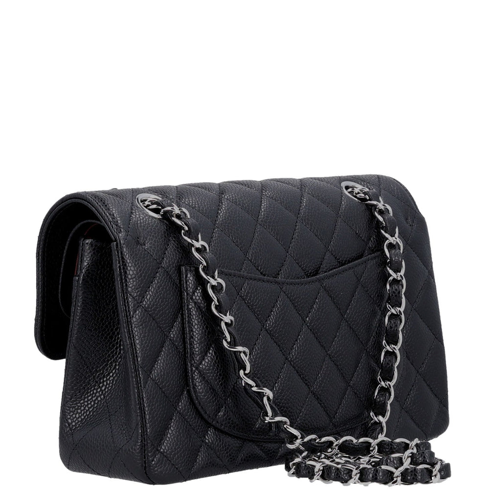 Caviar Quilted Small Double Flap Black wholesalehk.shop