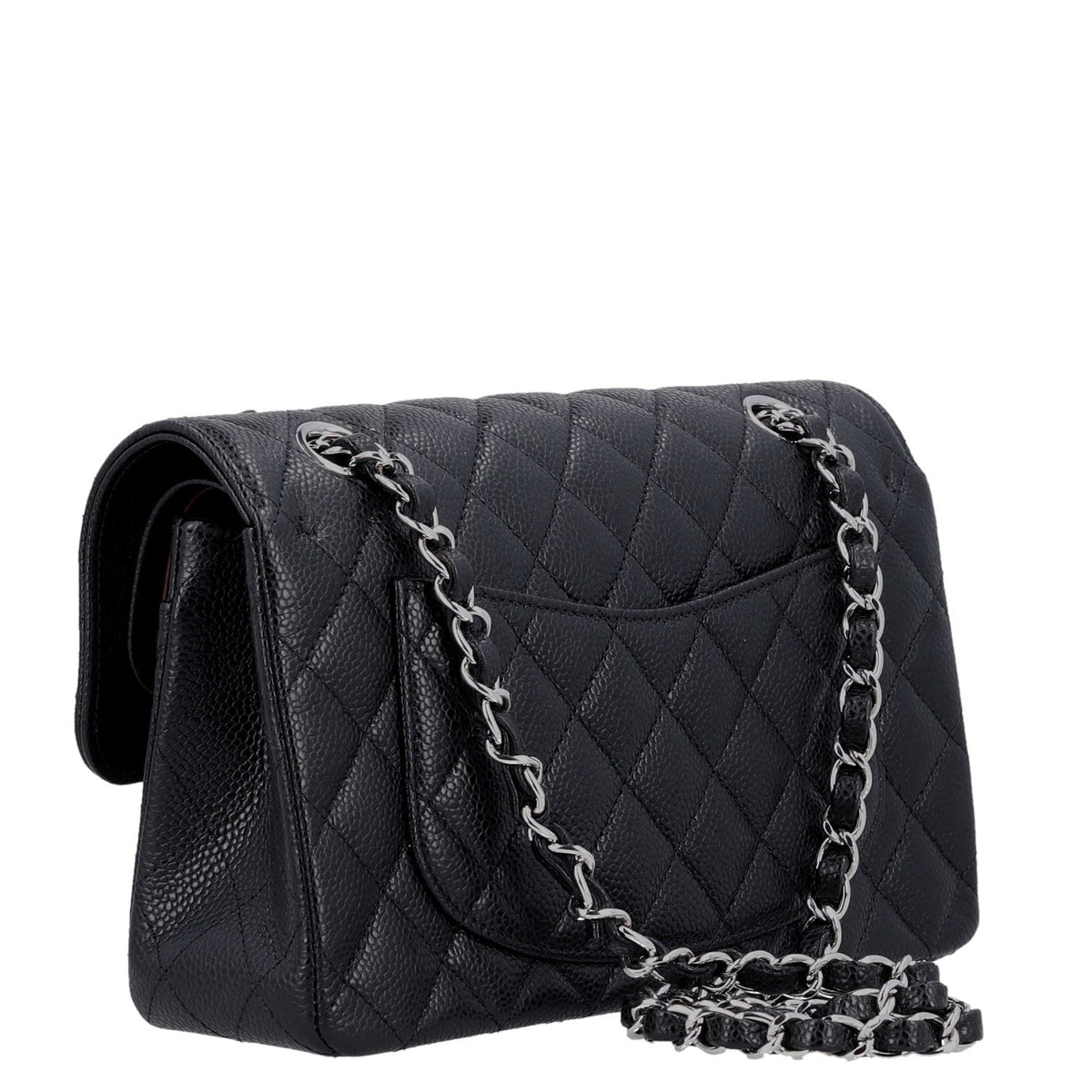 Caviar Quilted Small Double Flap Black wholesalehk.shop