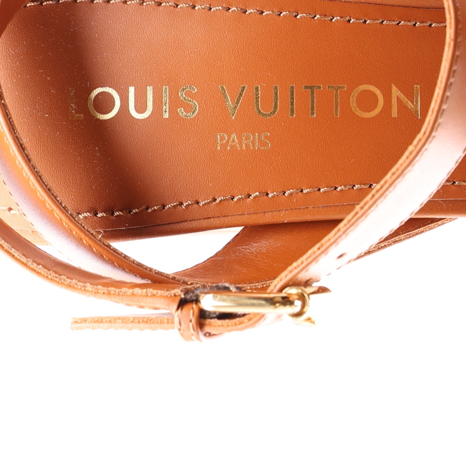Calfskin LV Isola Sandals 40 Cognac £¨ Direct shipment via from wholesalehk.shop