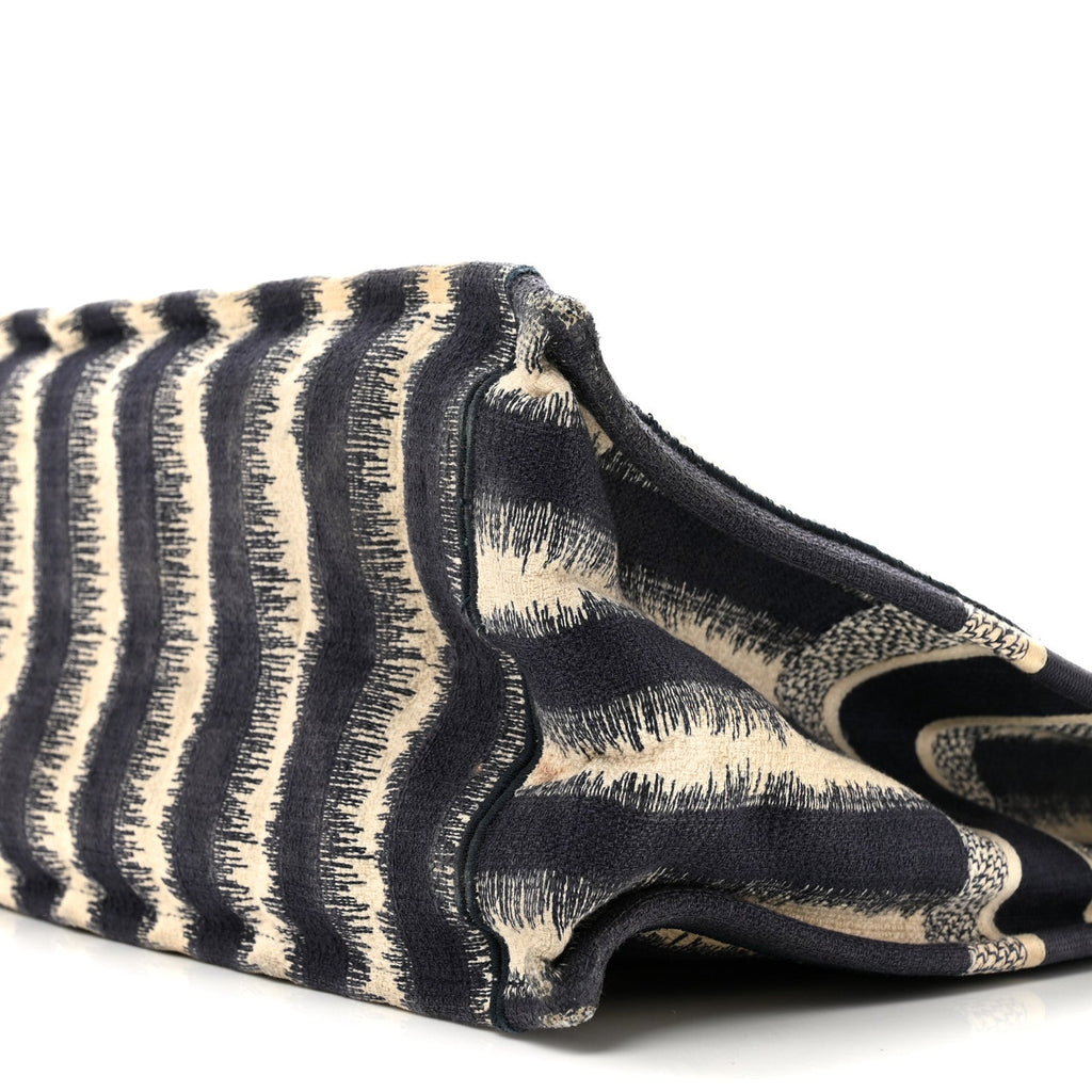 Canvas Embroidered Large Striped Book Tote Navy £¨ Direct shipment via from wholesalehk.shop