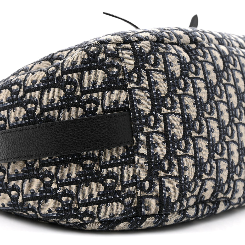 Oblique Soft Saddle Bag Beige Blue wholesalehk.shop