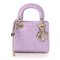 Ostrich Mini Lady Dior Purple wholesalehk.shop