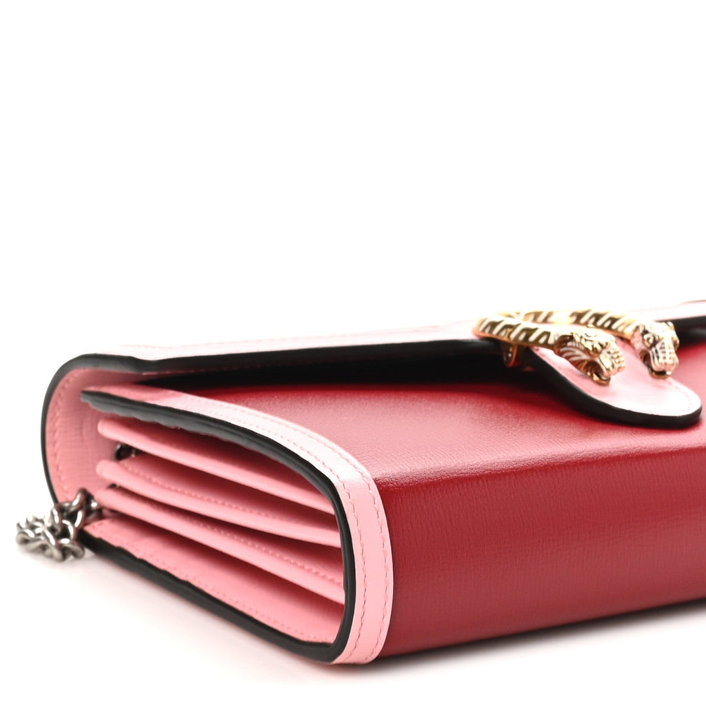 Azalea Calfskin Enamel Mini Dionysus Chain Wallet New Cherry Red Wild Rose Off White wholesalehk.shop