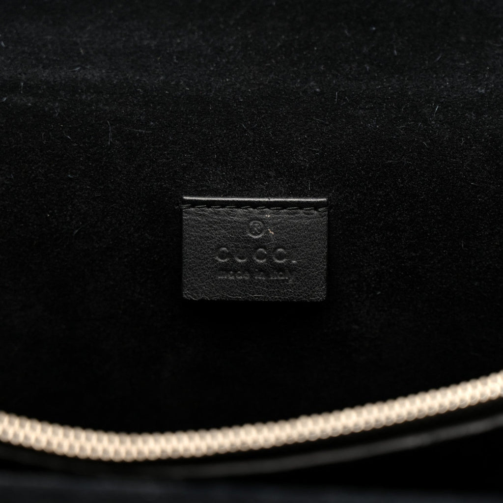 GG Supreme Monogram Medium Dionysus Shoulder Bag Black wholesalehk.shop