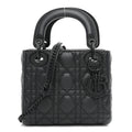 Ultra Matte Calfskin Cannage Mini Lady Dior Black wholesalehk.shop