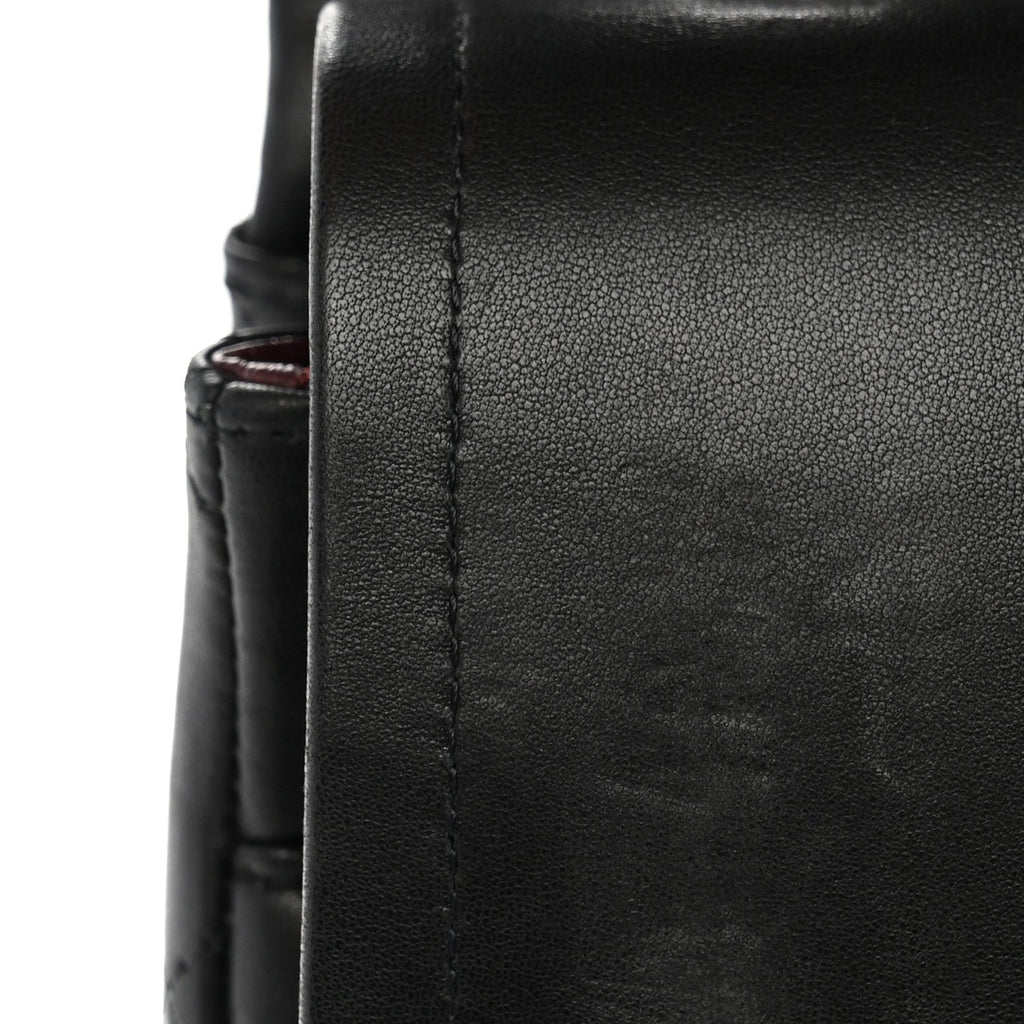Lambskin Quilted Maxi Double Flap Black wholesalehk.shop