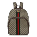 GG Supreme Monogram Medium Ophidia Day Backpack Brown wholesalehk.shop