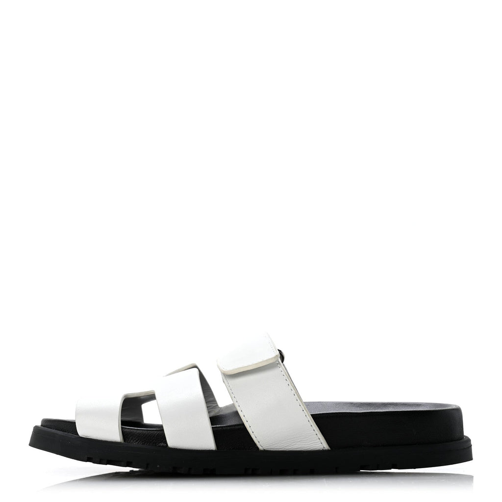 Calfskin Womens Chypre Sandals 36 White wholesalehk.shop