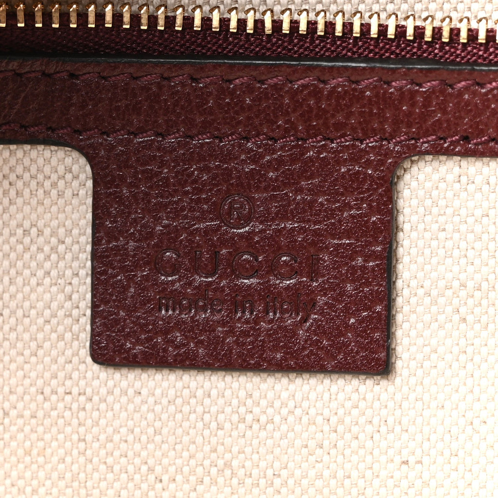 Monogram Textured Dollar Calfskin Web Medium Ophidia Shopping Tote Sahara Rubino Chardonnay wholesalehk.shop