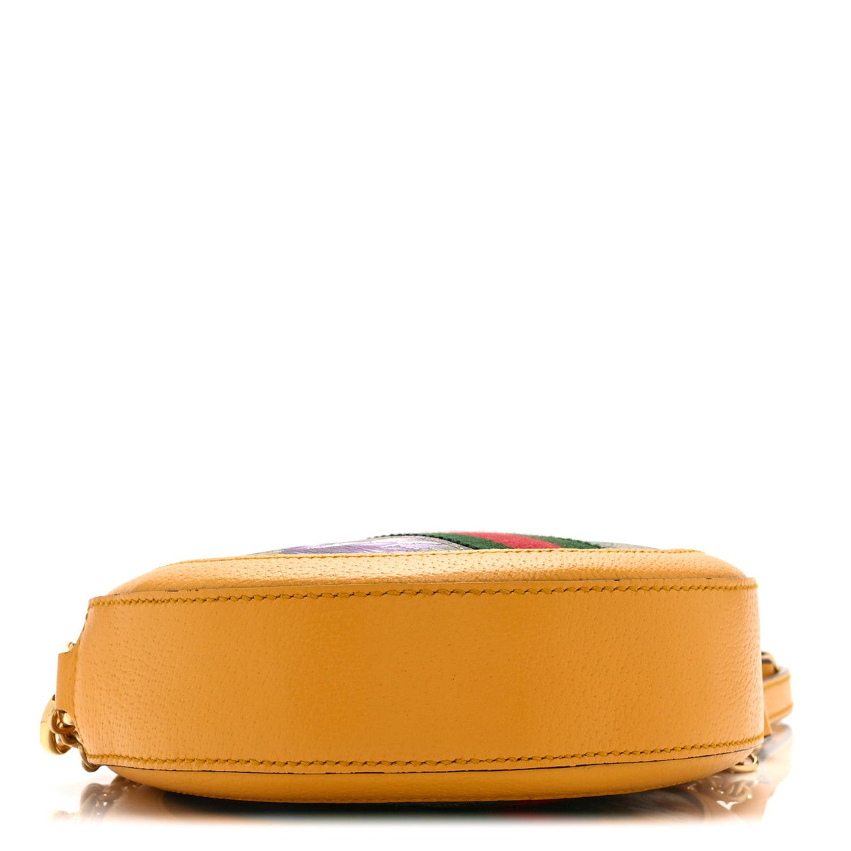 GG Supreme Monogram Flora Web Mini Ophidia Round Shoulder Bag Beige Multicolor Crop wholesalehk.shop