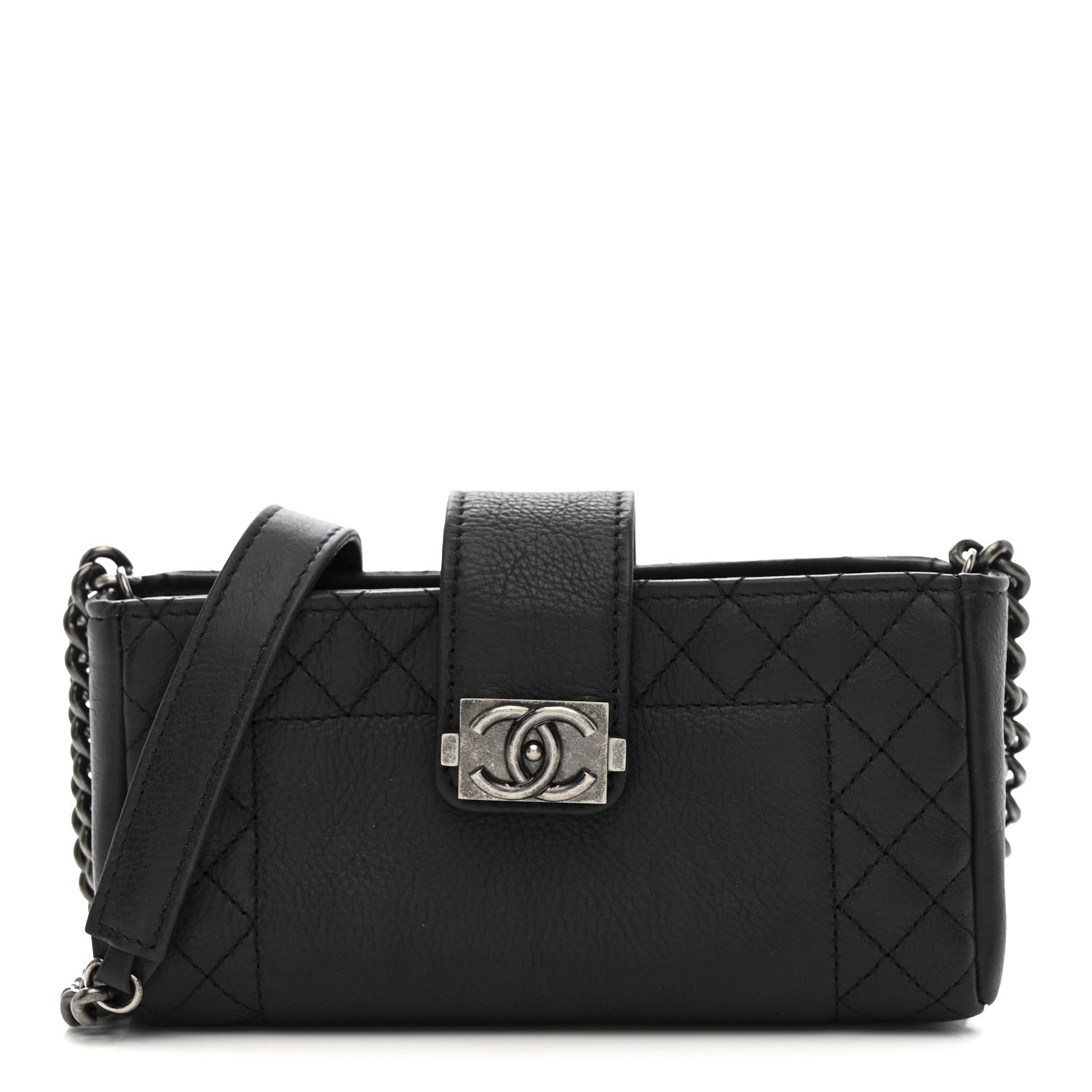 Calfskin Boy Reverso Mini Pochette Black wholesalehk.shop