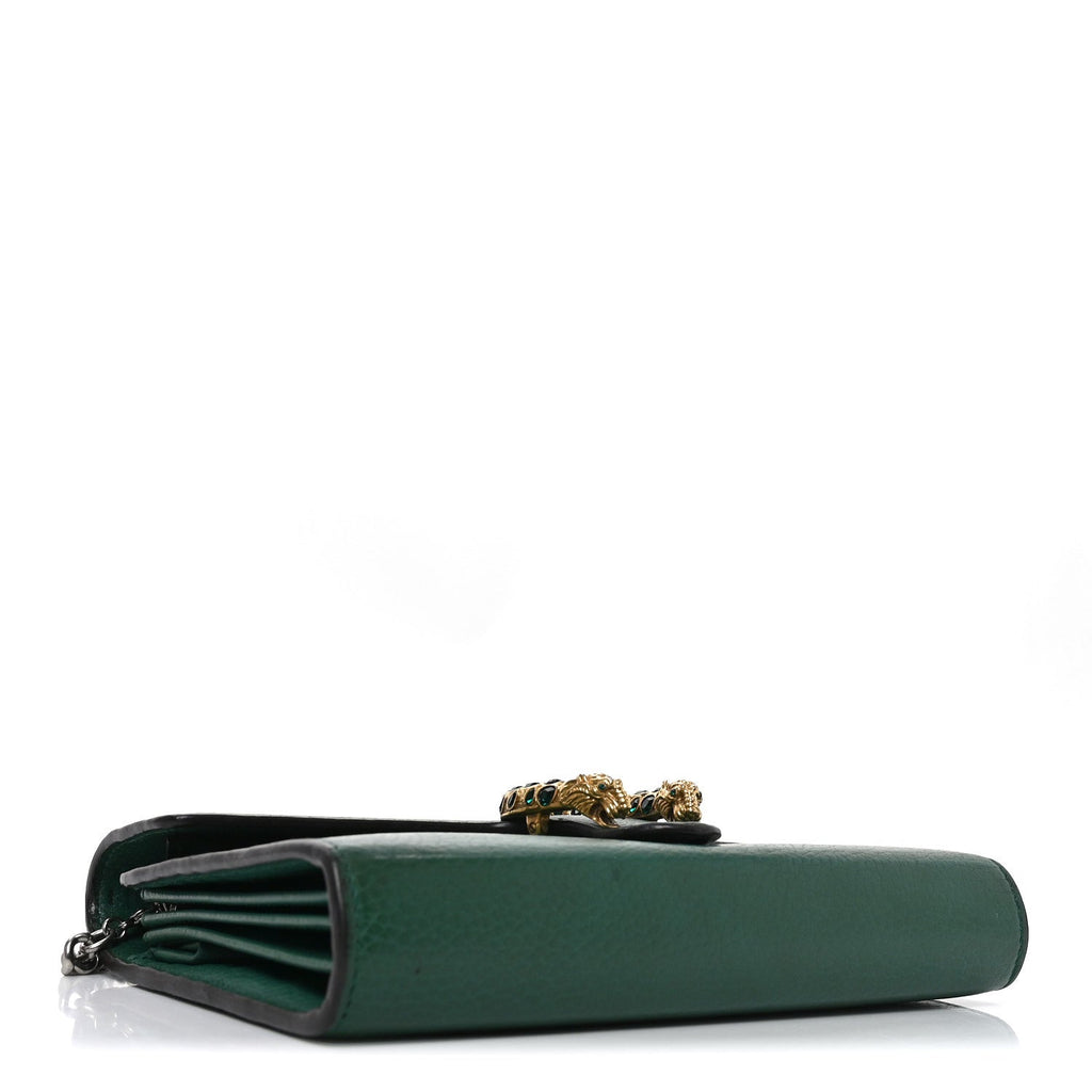 Calfskin Mini Dionysus Chain Wallet Emerald wholesalehk.shop