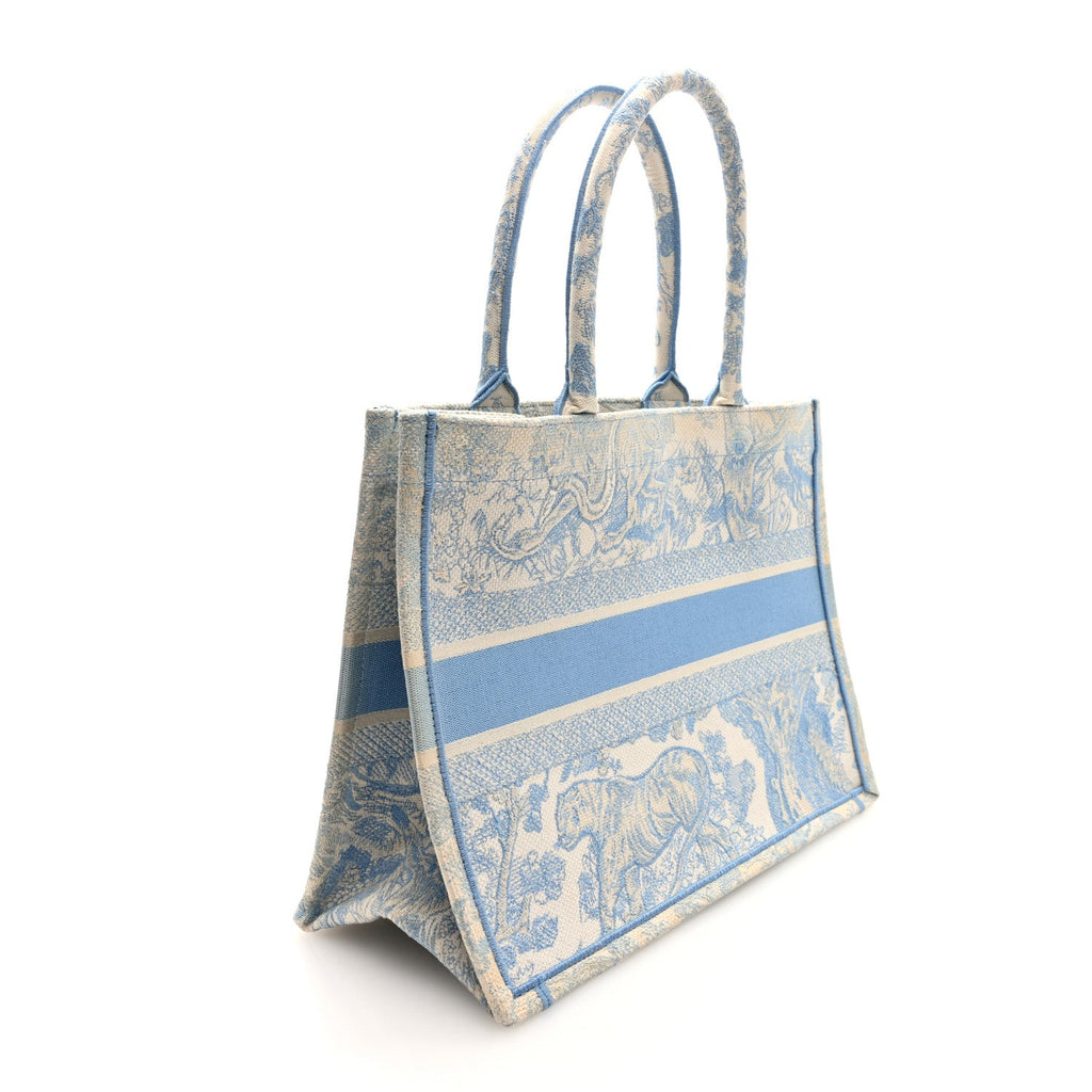 Canvas Embroidered Medium Dioriviera Toile De Jouy Book Tote Light Blue £¨ Direct shipment via from wholesalehk.shop