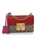 GG Supreme Monogram Calfskin Small Padlock Shoulder Bag Beige Hibiscus Red New Rosette £¨ Direct shipment via from wholesalehk.shop