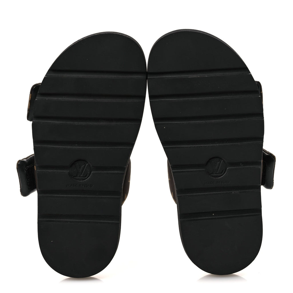 Nylon Monogram LV Pool Pillow Flat Comfort Mule 37 Cacao Brown 37 Cacao Brown £¨ Direct shipment via from wholesalehk.shop