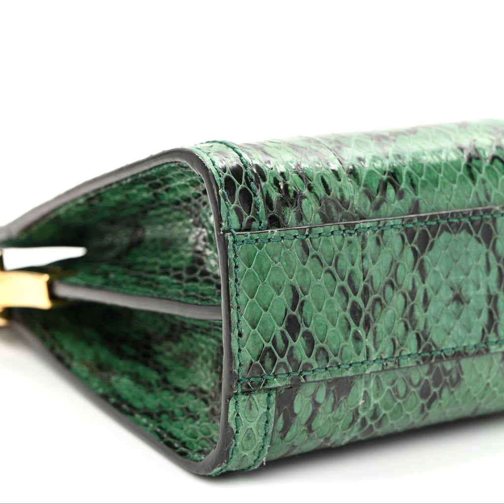 Snakeskin GG Small Ophidia Chain Shoulder Bag Green wholesalehk.shop