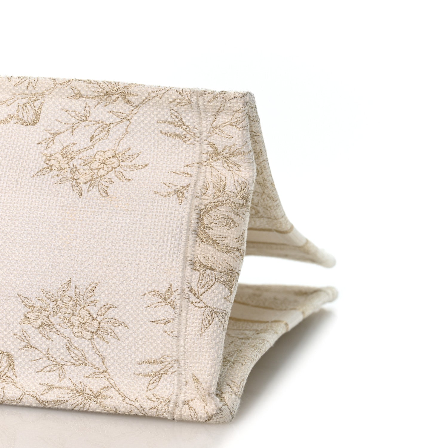 Canvas Embroidered Medium Jardin D'Hiver Book Tote White Gold £¨ Direct shipment via from wholesalehk.shop