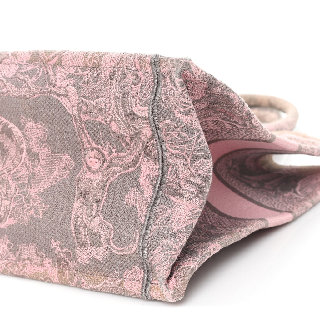 Canvas Embroidered Medium Dioriviera Toile De Jouy Book Tote Pink Grey £¨ Direct shipment via from wholesalehk.shop
