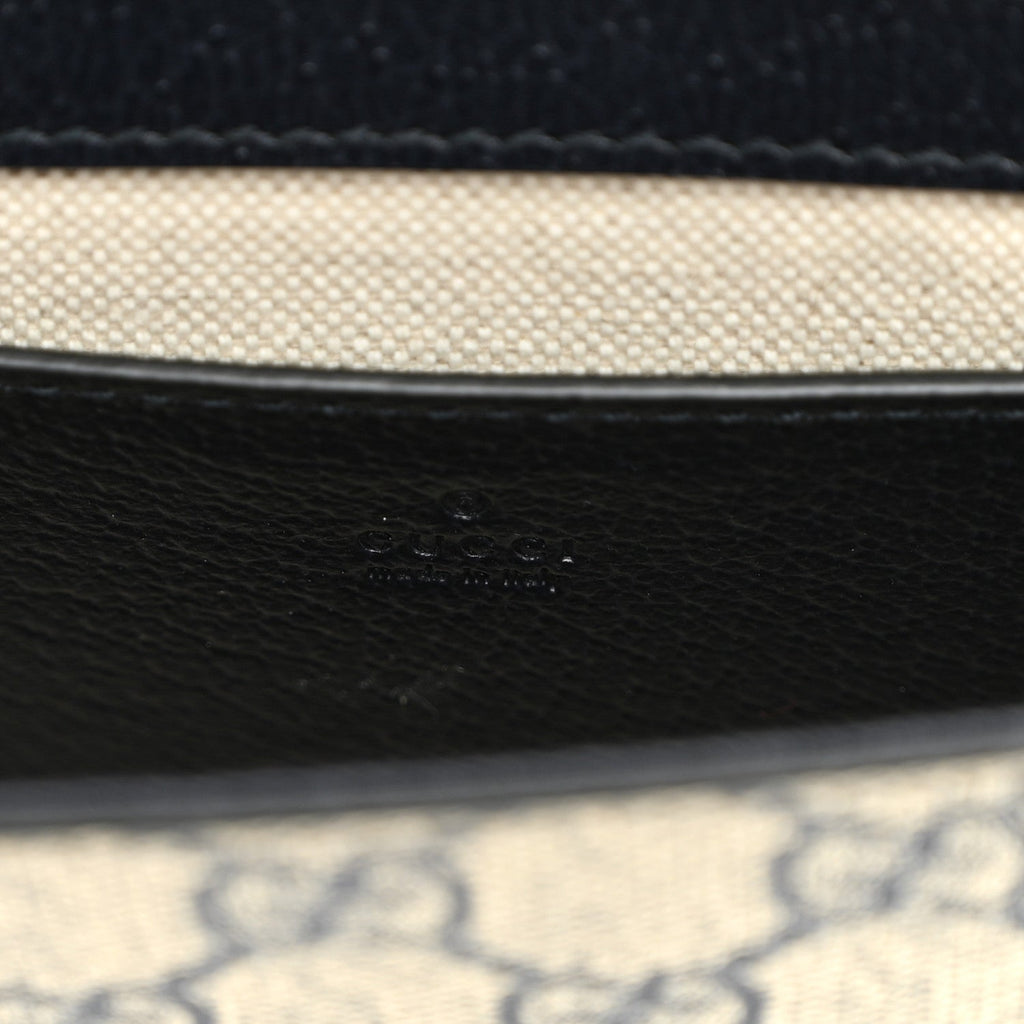 GG Supreme Monogram Textured Dollar Calfskin Web Mini Ophidia Envelope Shoulder Bag Beige Blue wholesalehk.shop