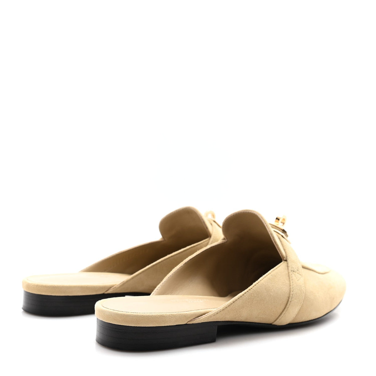 Suede Goatskin Oz Mules 37 Beige Sable wholesalehk.shop
