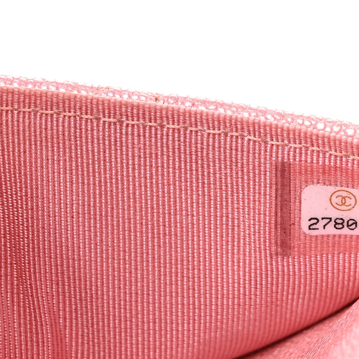 Iridescent Caviar Quilted Wallet on Chain WOC Rose Pink wholesalehk.shop