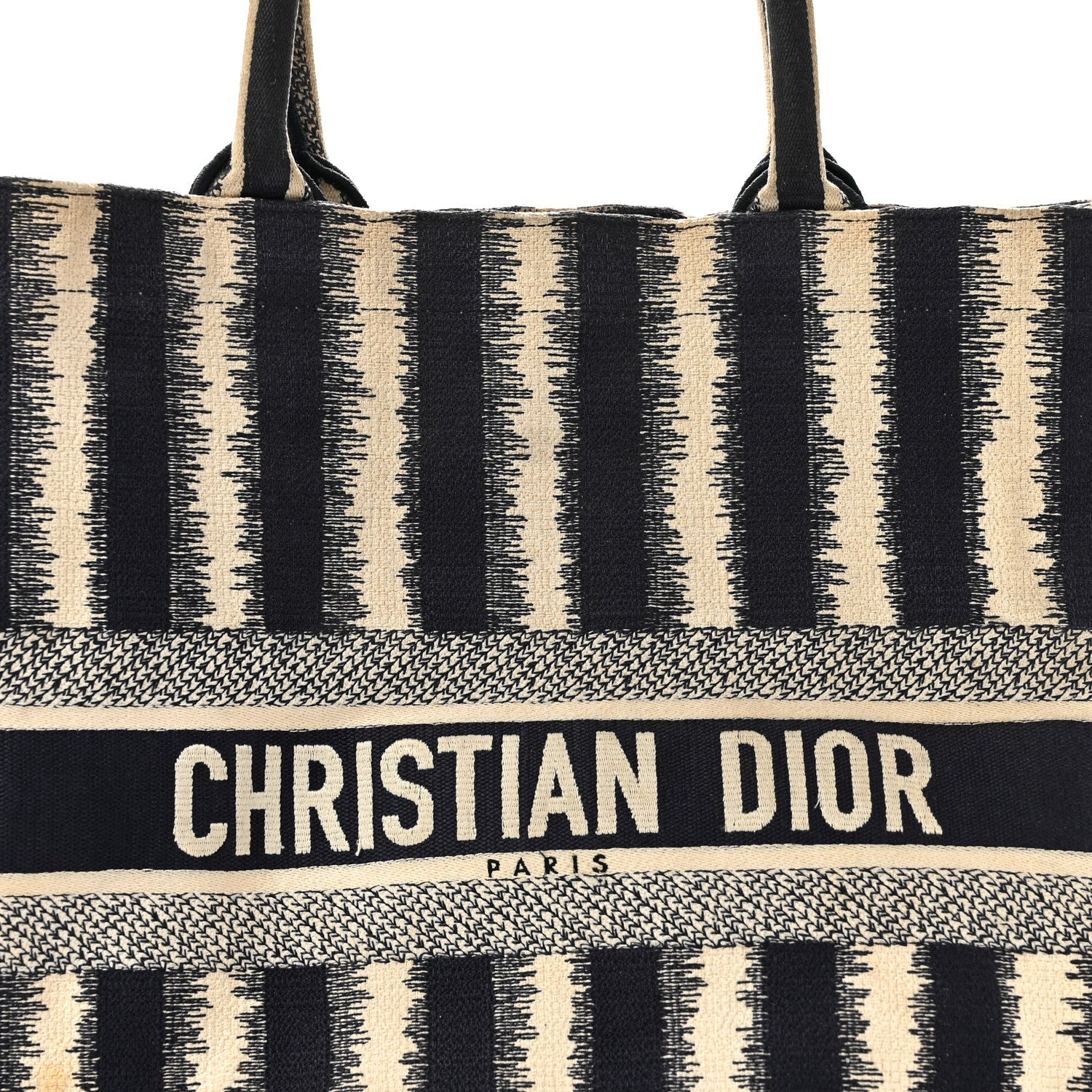 Canvas Embroidered Large Striped Book Tote Navy £¨ Direct shipment via from wholesalehk.shop