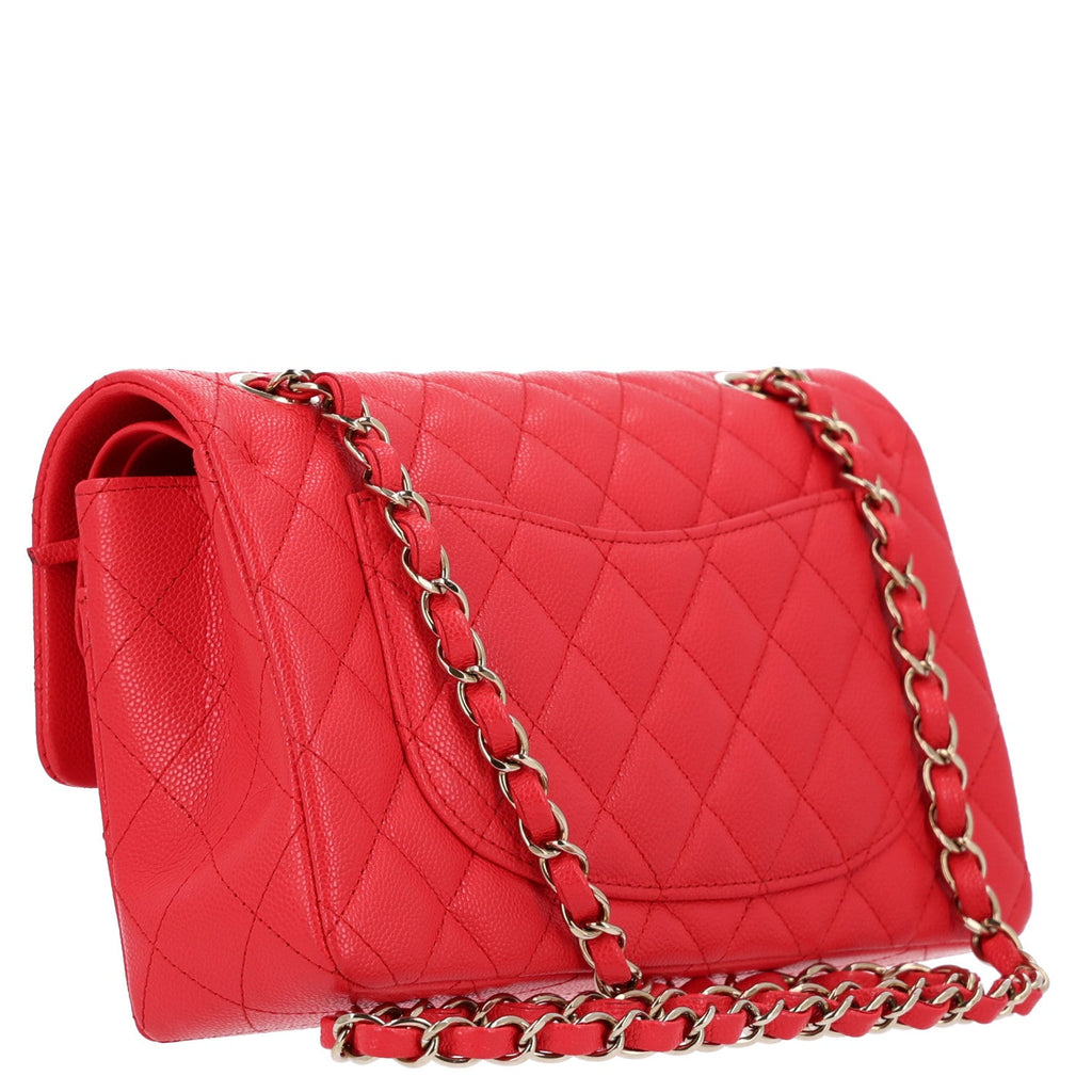 Caviar Quilted Small Double Flap Red wholesalehk.shop