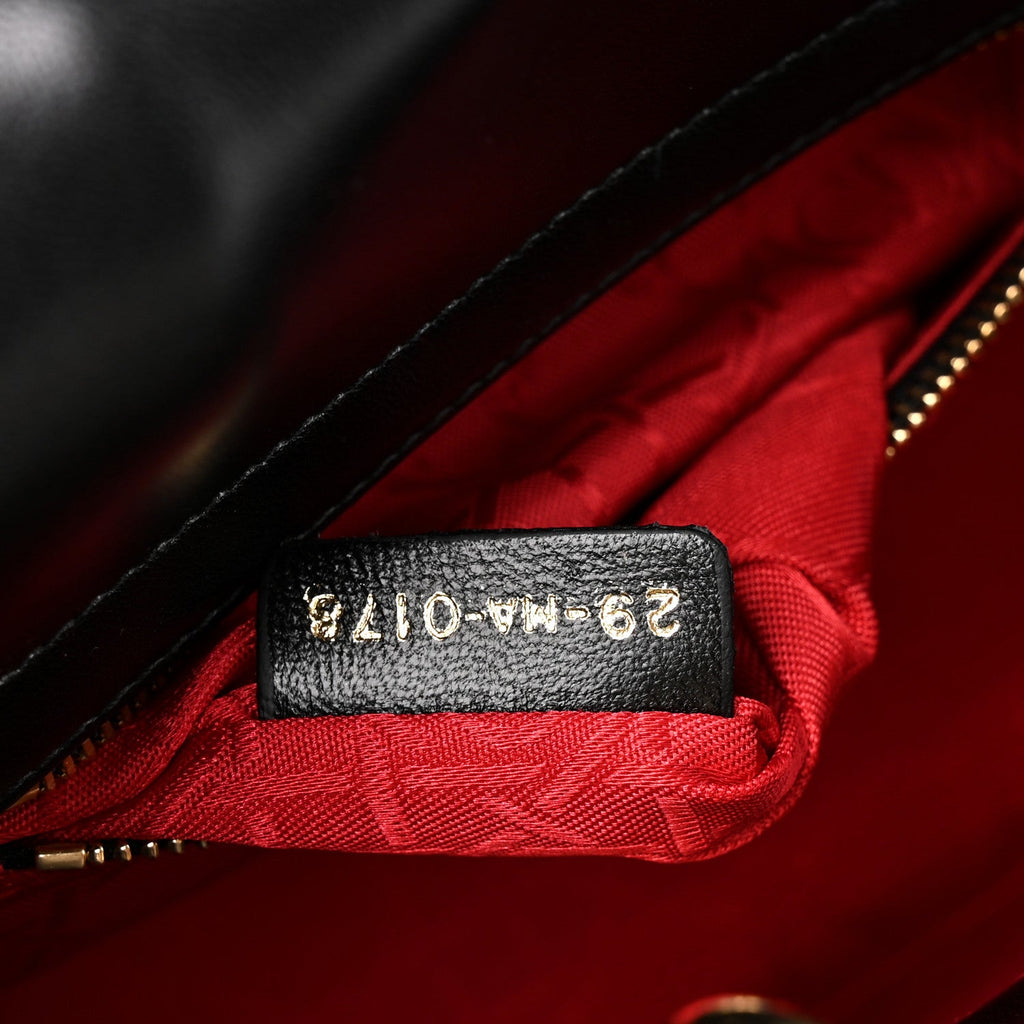 Lambskin Cannage Small Lucky Badges My Lady Dior Black wholesalehk.shop
