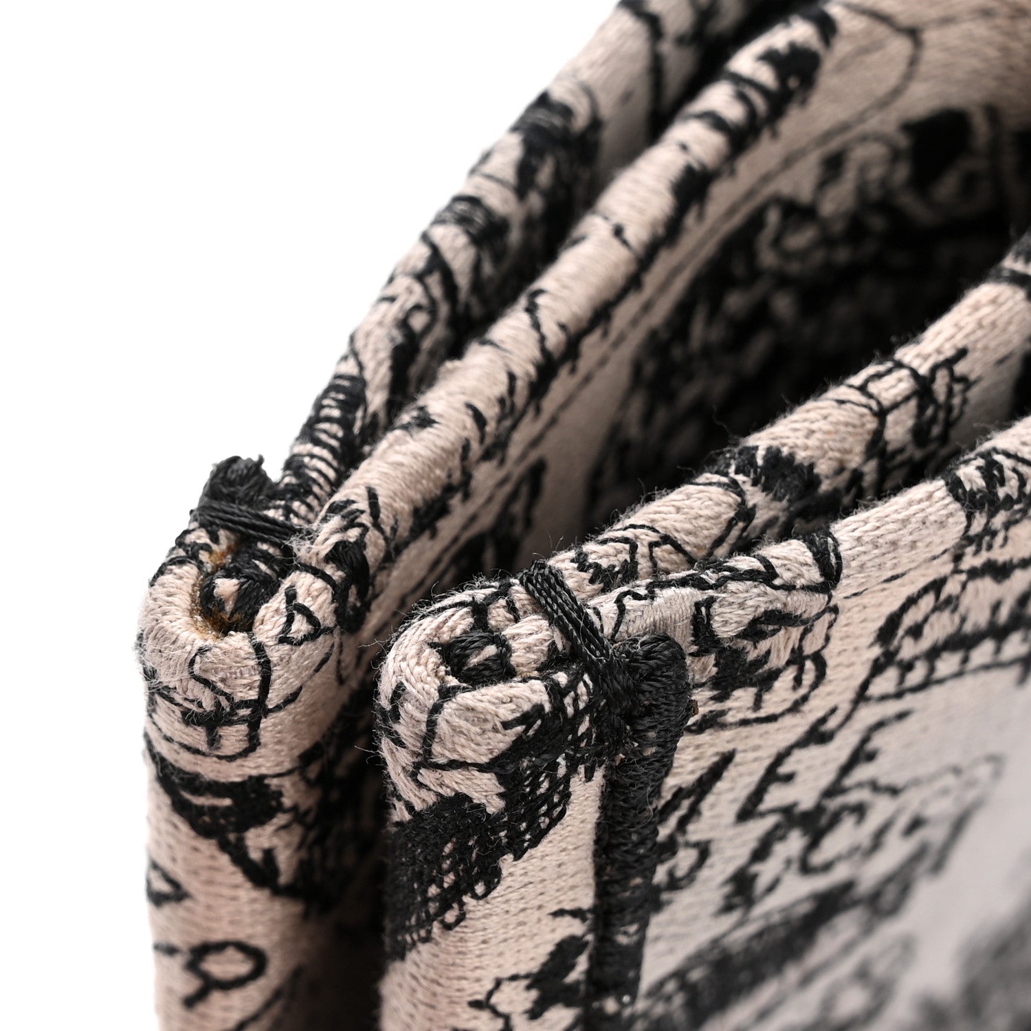 Canvas Embroidered Medium Plan De Paris Book Tote Grey Black £¨ Direct shipment via from wholesalehk.shop