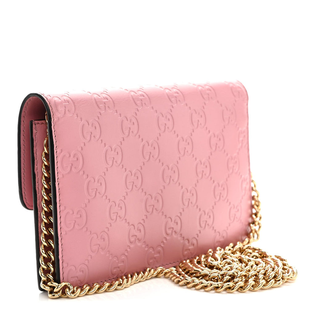 Guccissima Icon Chain Wallet Carmine Rose £¨ Direct shipment via from wholesalehk.shop